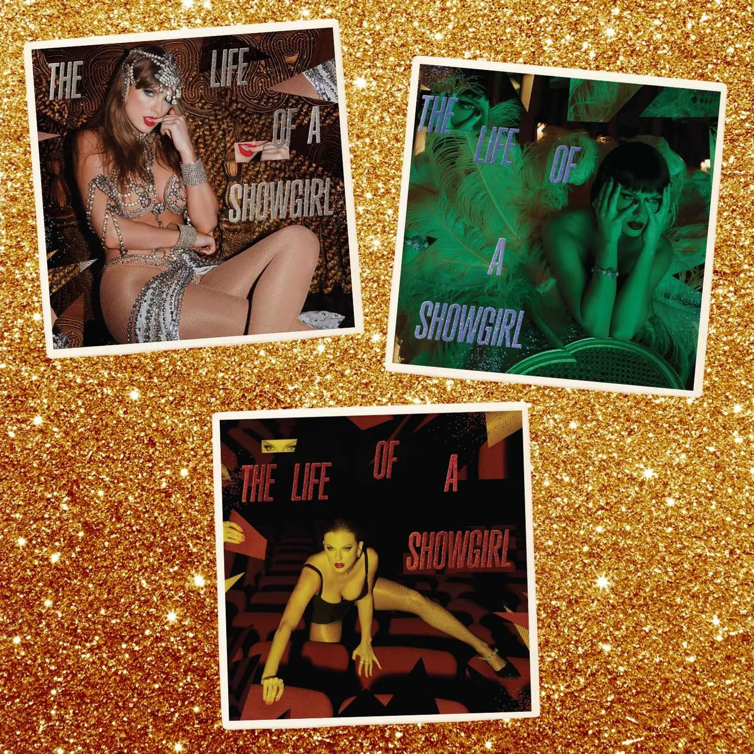 Taylor Swift The Life Of A Showgirl It's Beautiful It's Rapturous And It's Frightening Album Cover Art Drink Coaster Coasters
