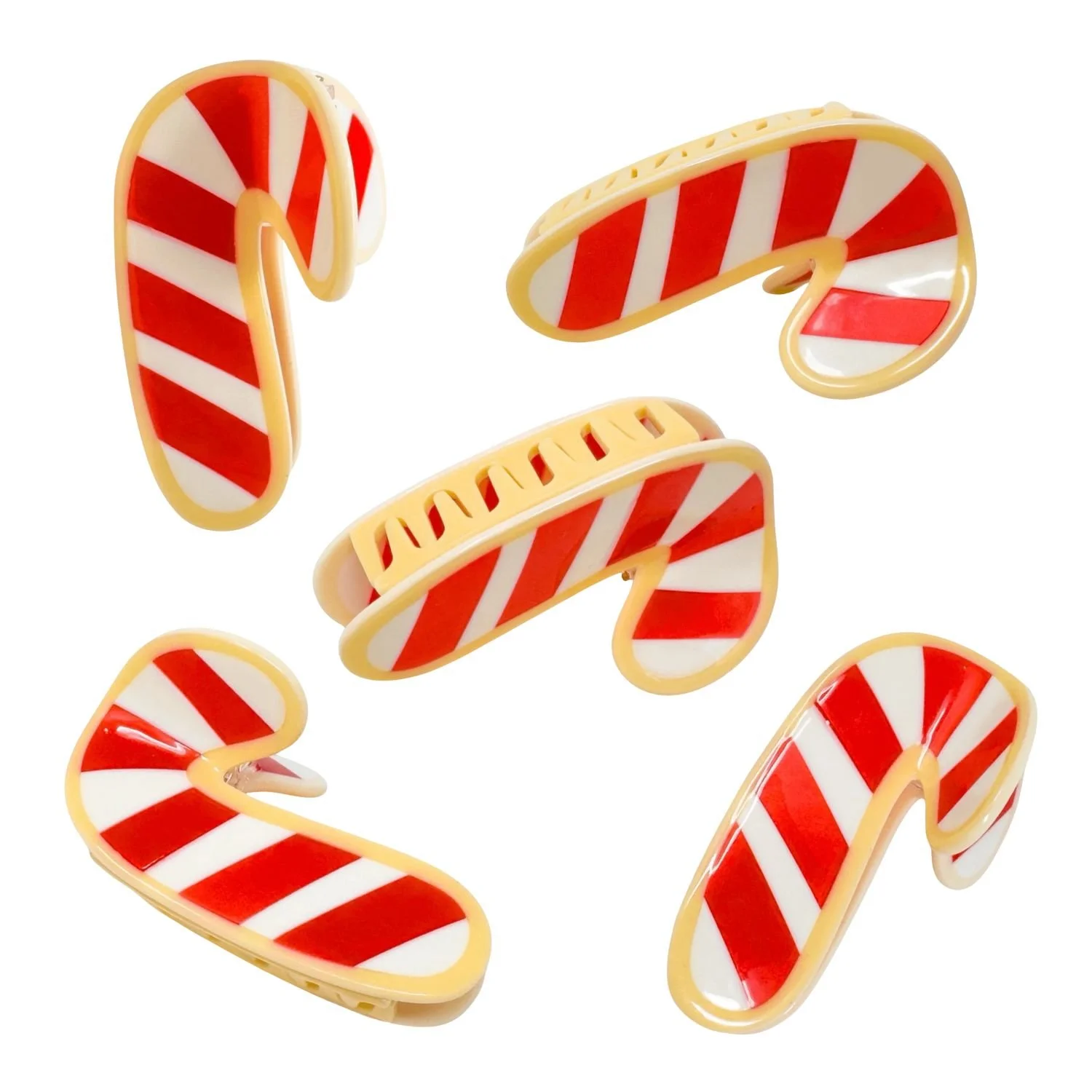 Jenny Lemons Limited Edition Holiday Cookie Hair Claw Clip Gift Set Peppermint Candy Cane Hair Claw Clip