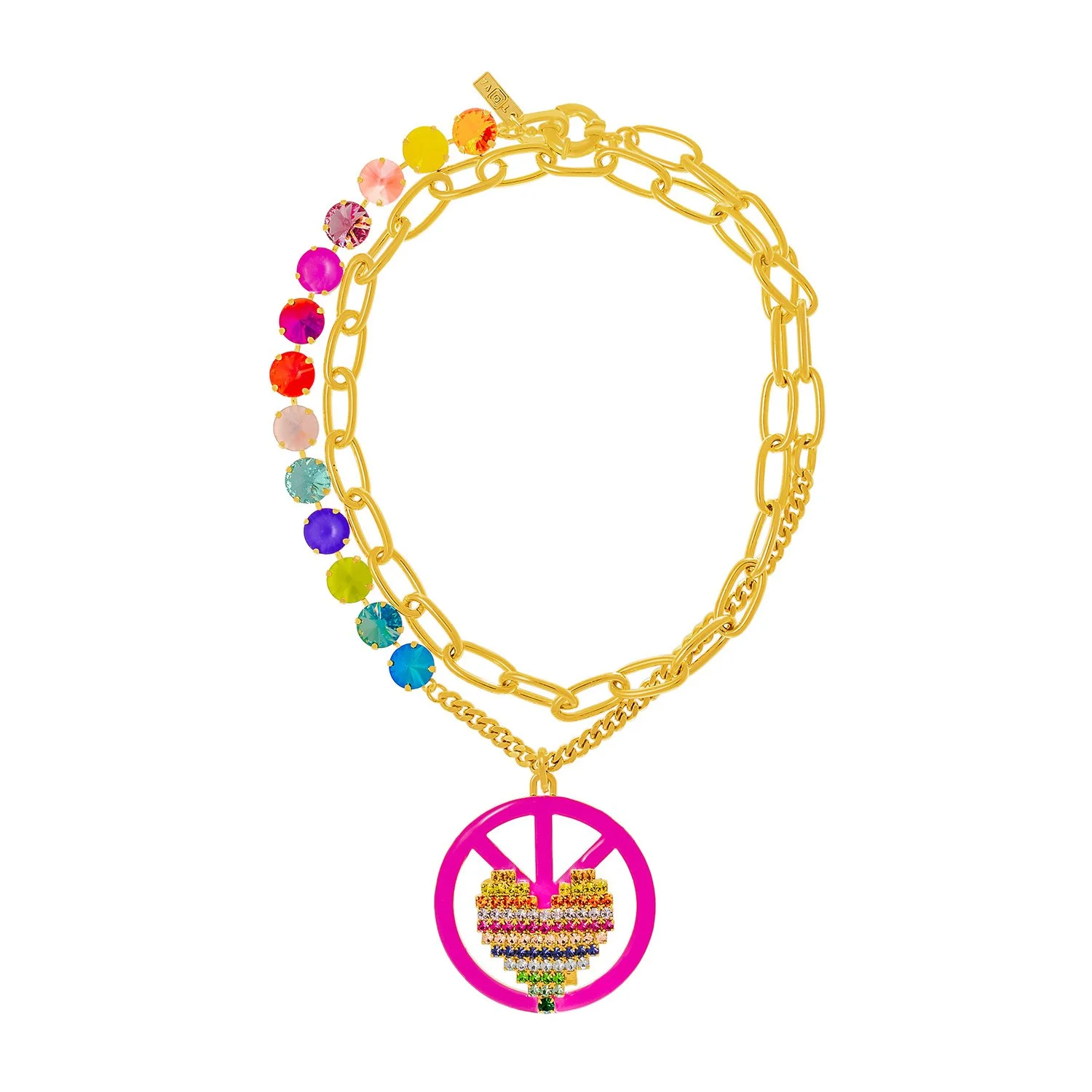 Tova Canada Jace Peace And Love Necklace Candy Crush