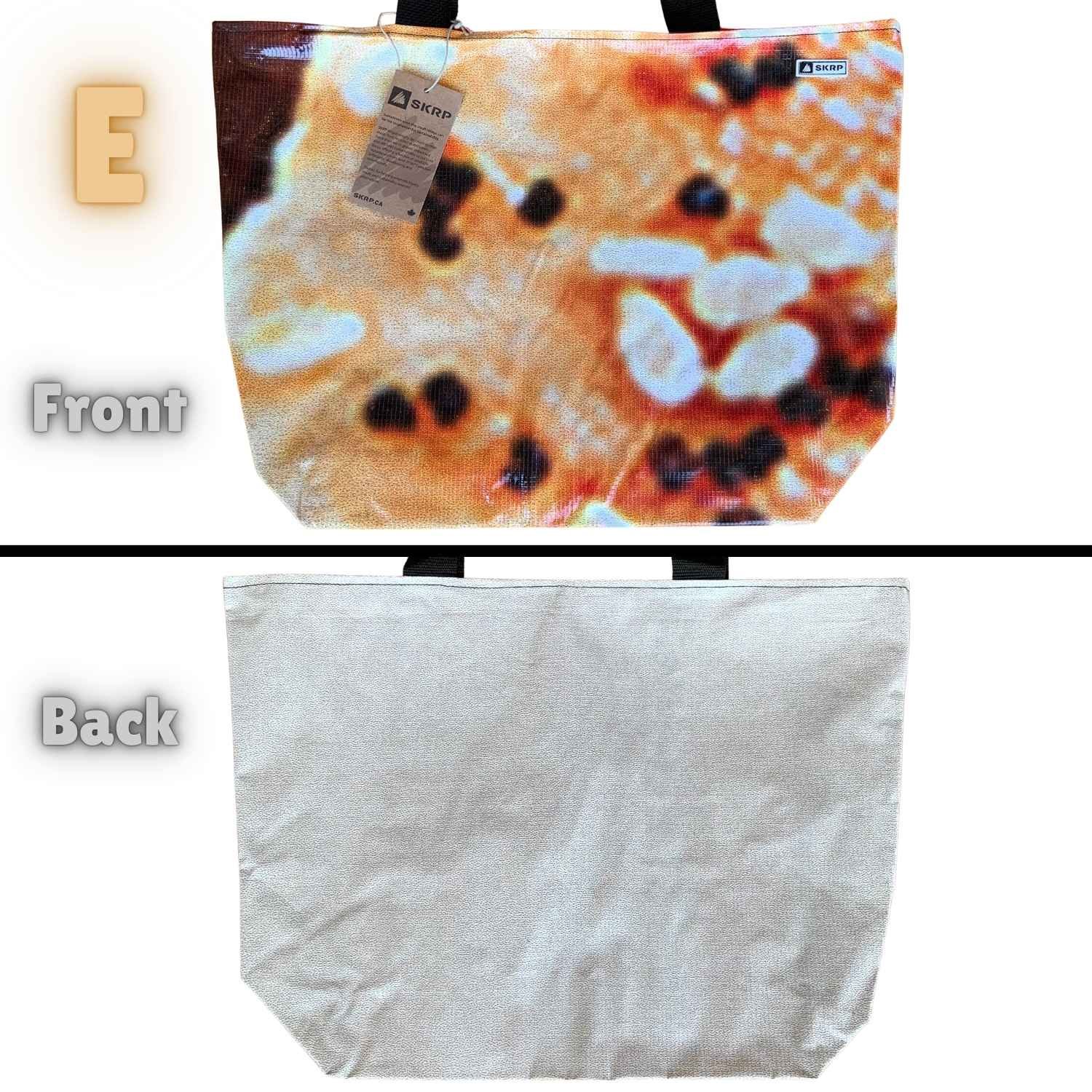SKRP One Of A Kind Recycled Billboard Tote Bag Cool Eco Chic Abstract Art Street Style Fashion Carryall Shoulder Tote Bags Made With Billboards