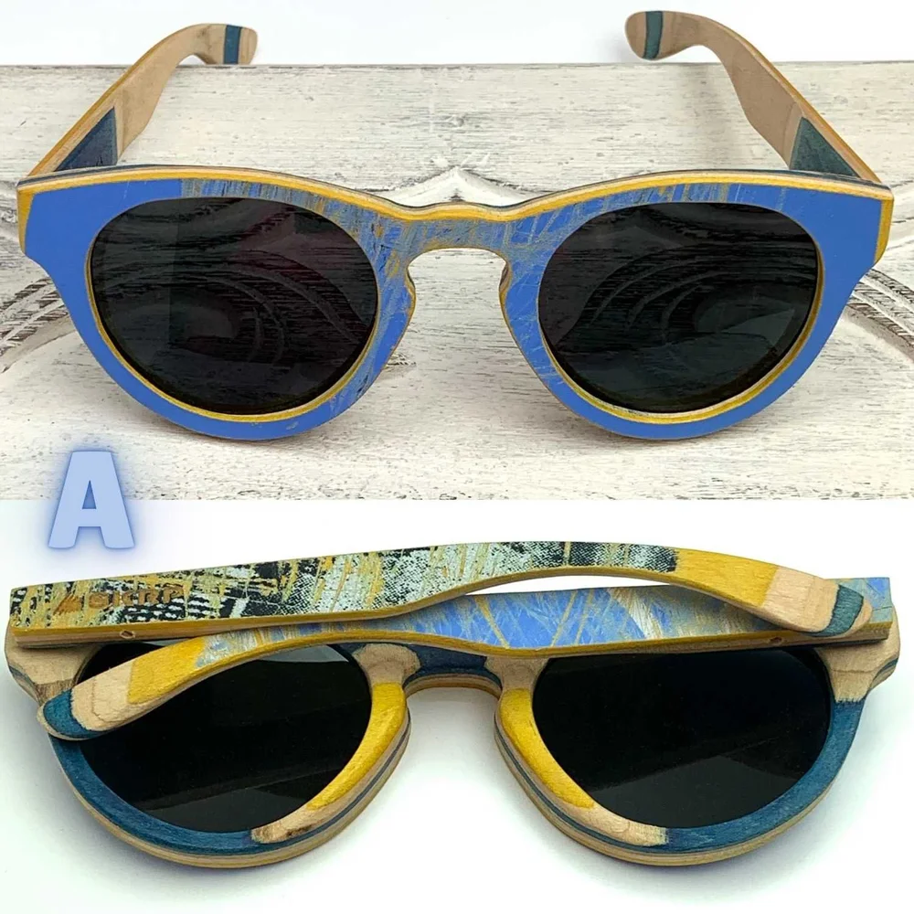 SKRP Recycled Skateboard Cat Eye Sunglasses — Fashion Funster display picture 1