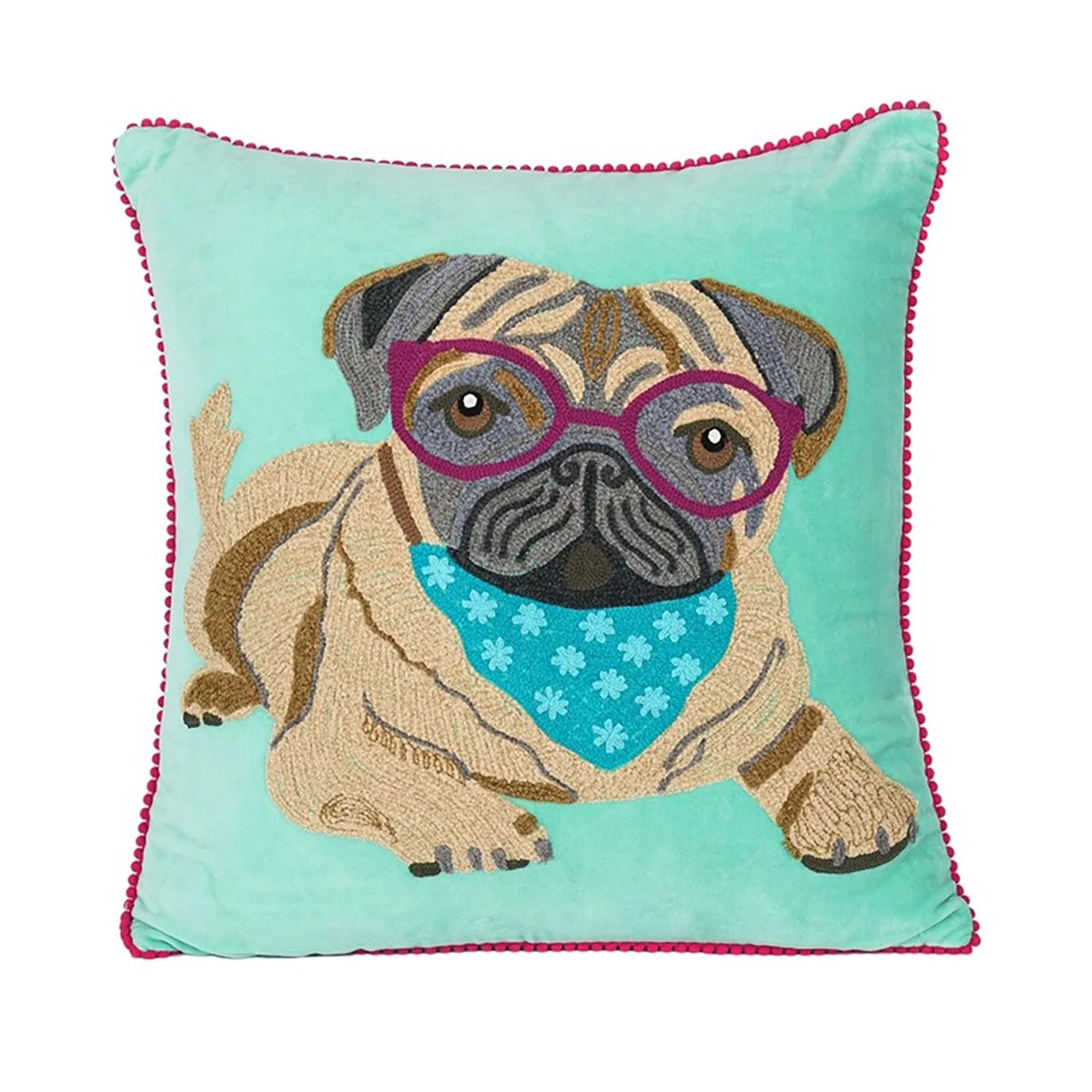 Karma Living Studious Pug Pillow