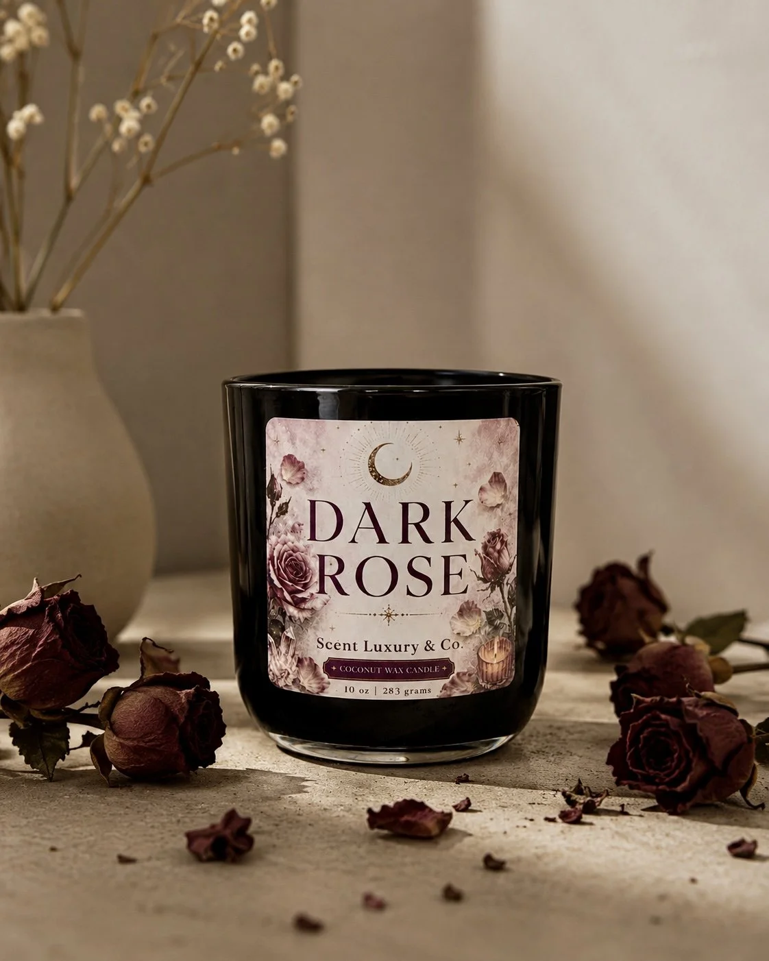 Dark Rose 10 oz candle