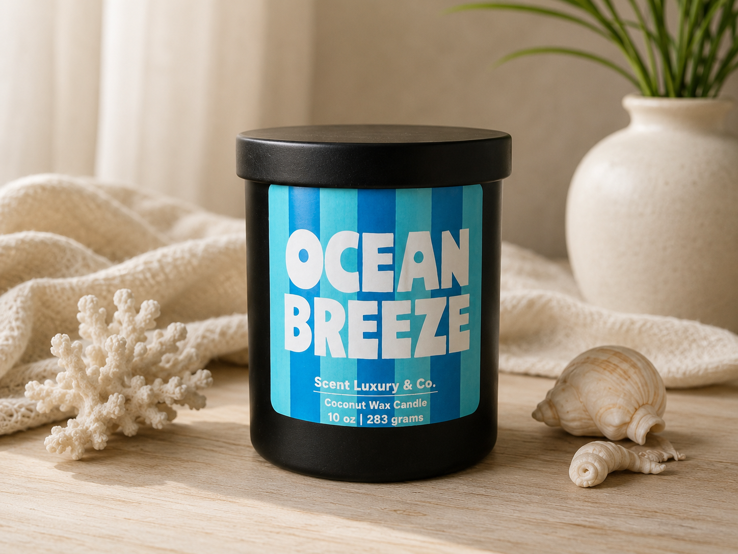 Limited Edition- Ocean Breeze- Wooden Wick