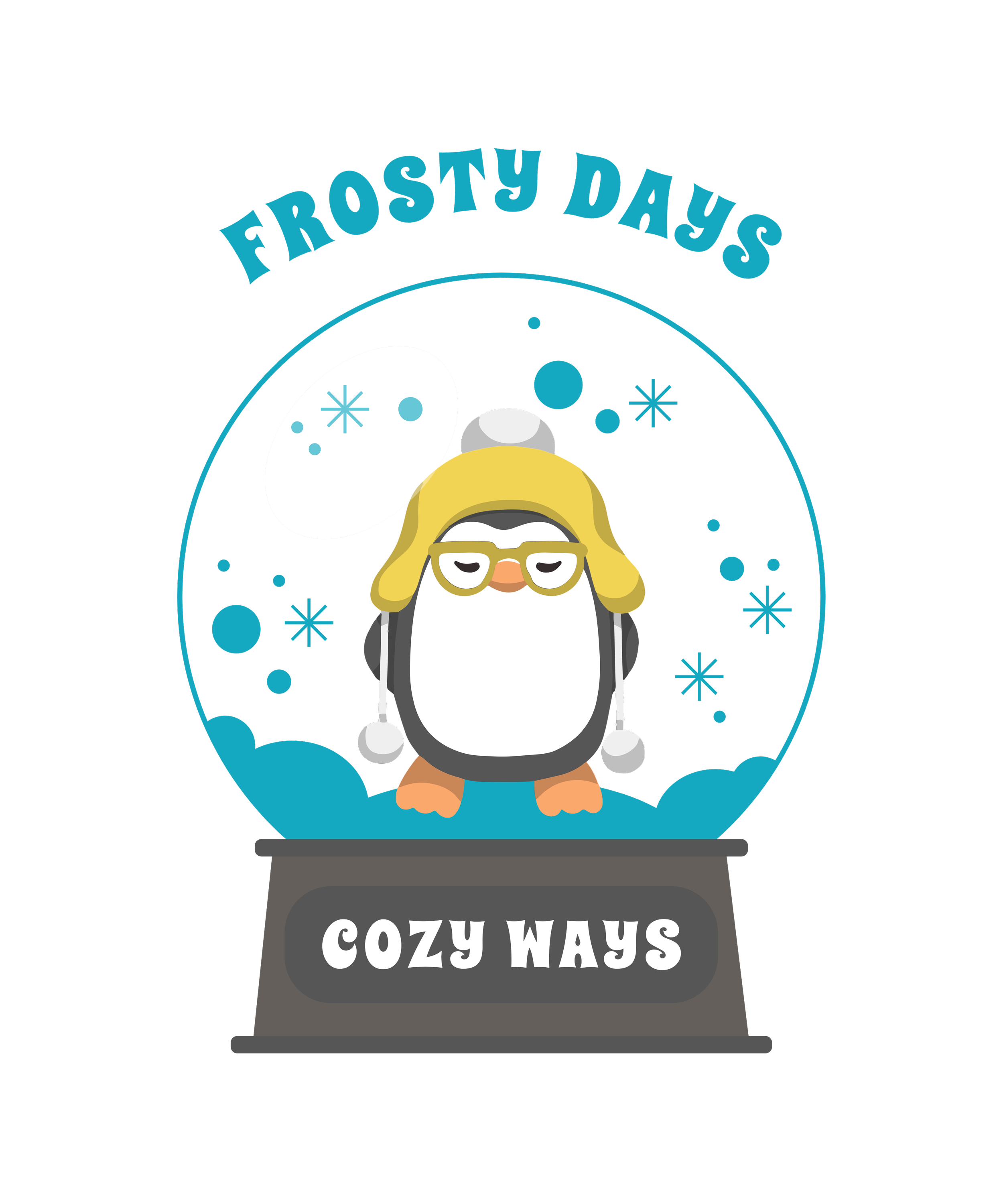 Frosty Days Cozy Ways | Penguin with Yellow Hat