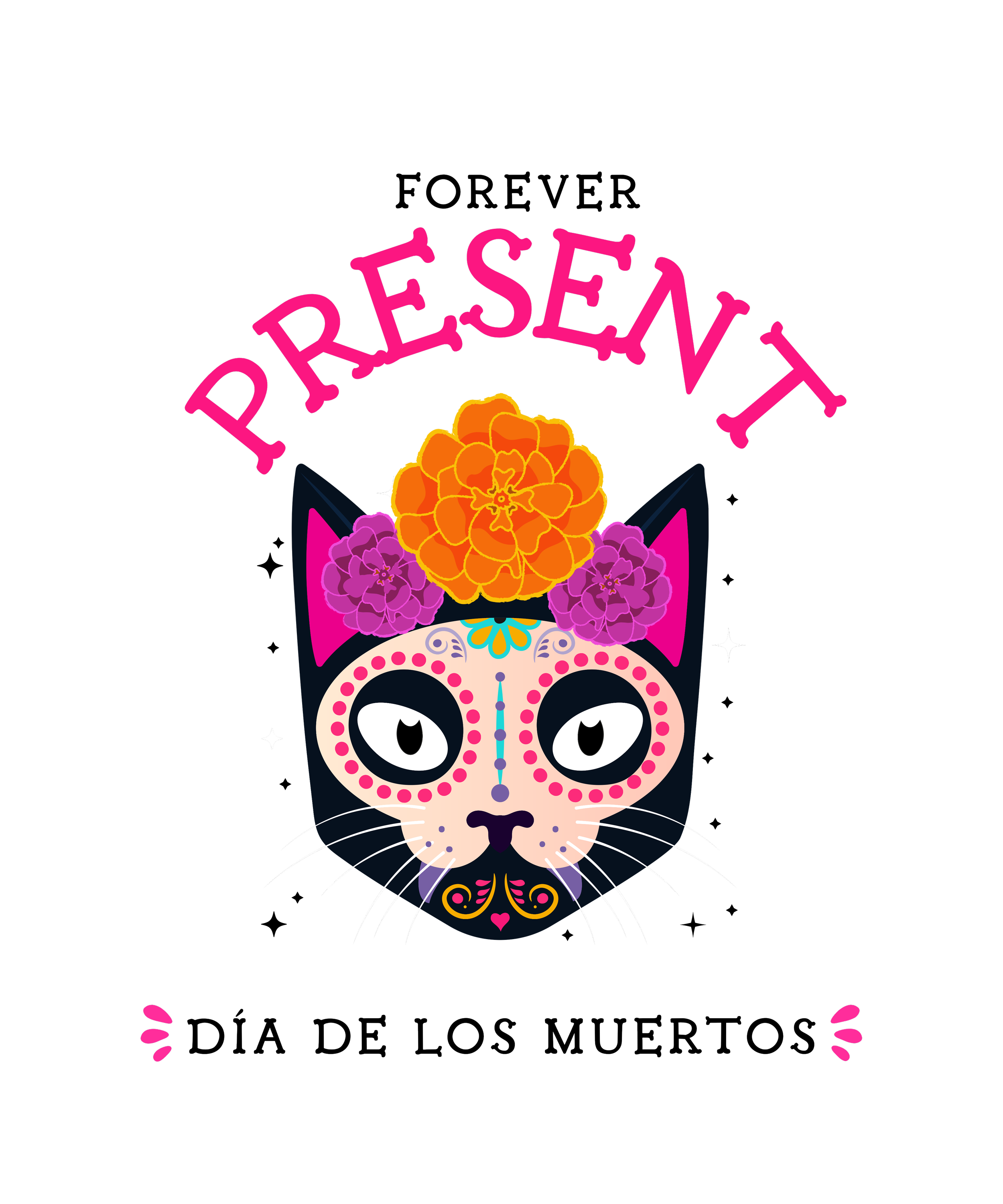 Forever Present Dia de los Muertos | Cat Version
