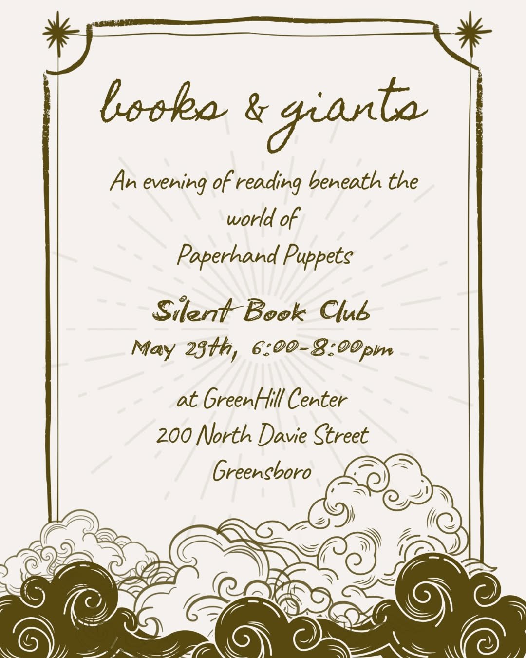 GSO Silent Book Club at GreenHill: Books & Giants