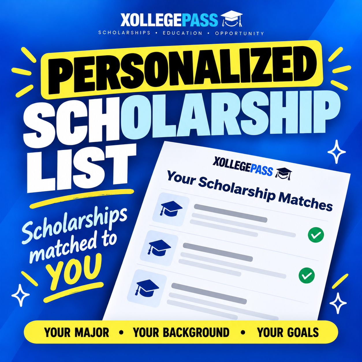 Personalized Scholarship List - Increase Your Chances of Winning