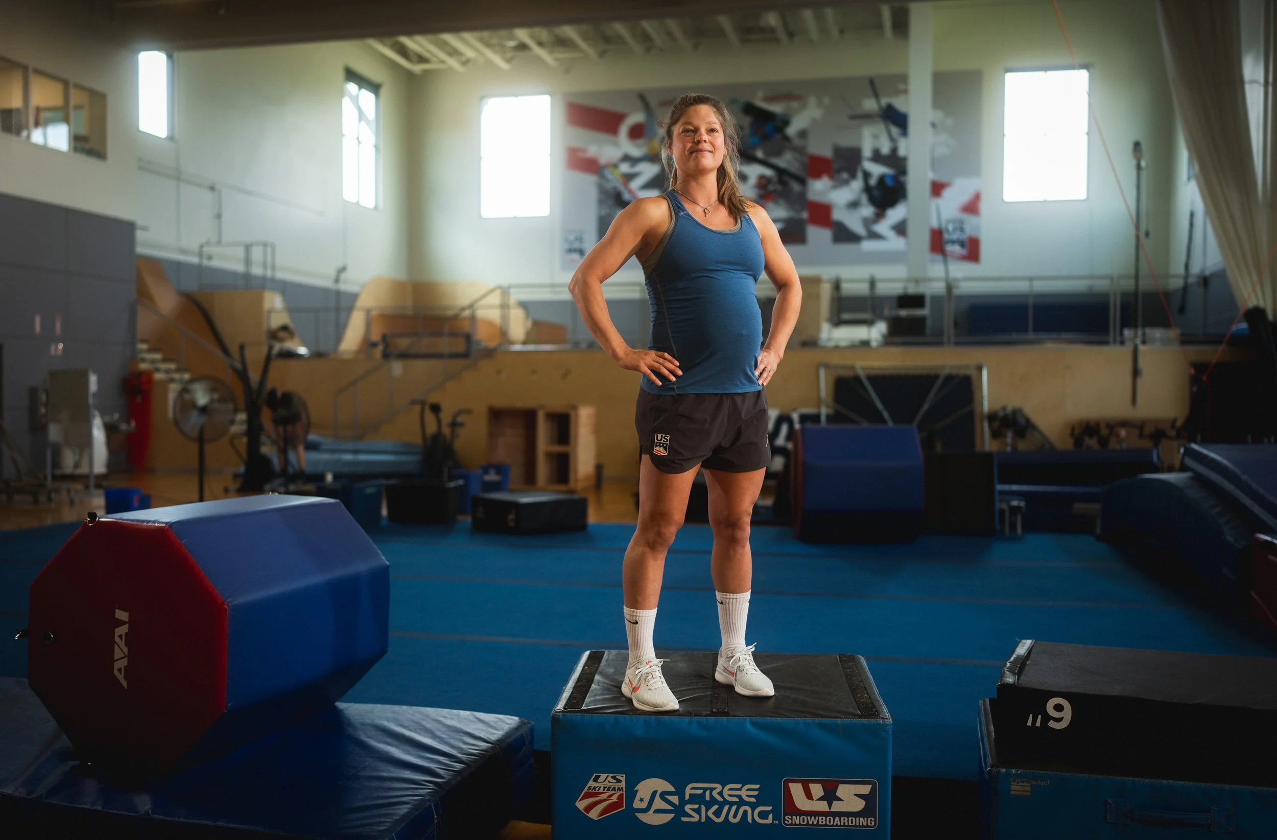 Team USA freestyle skier Ashley Caldwell trains in Park City.