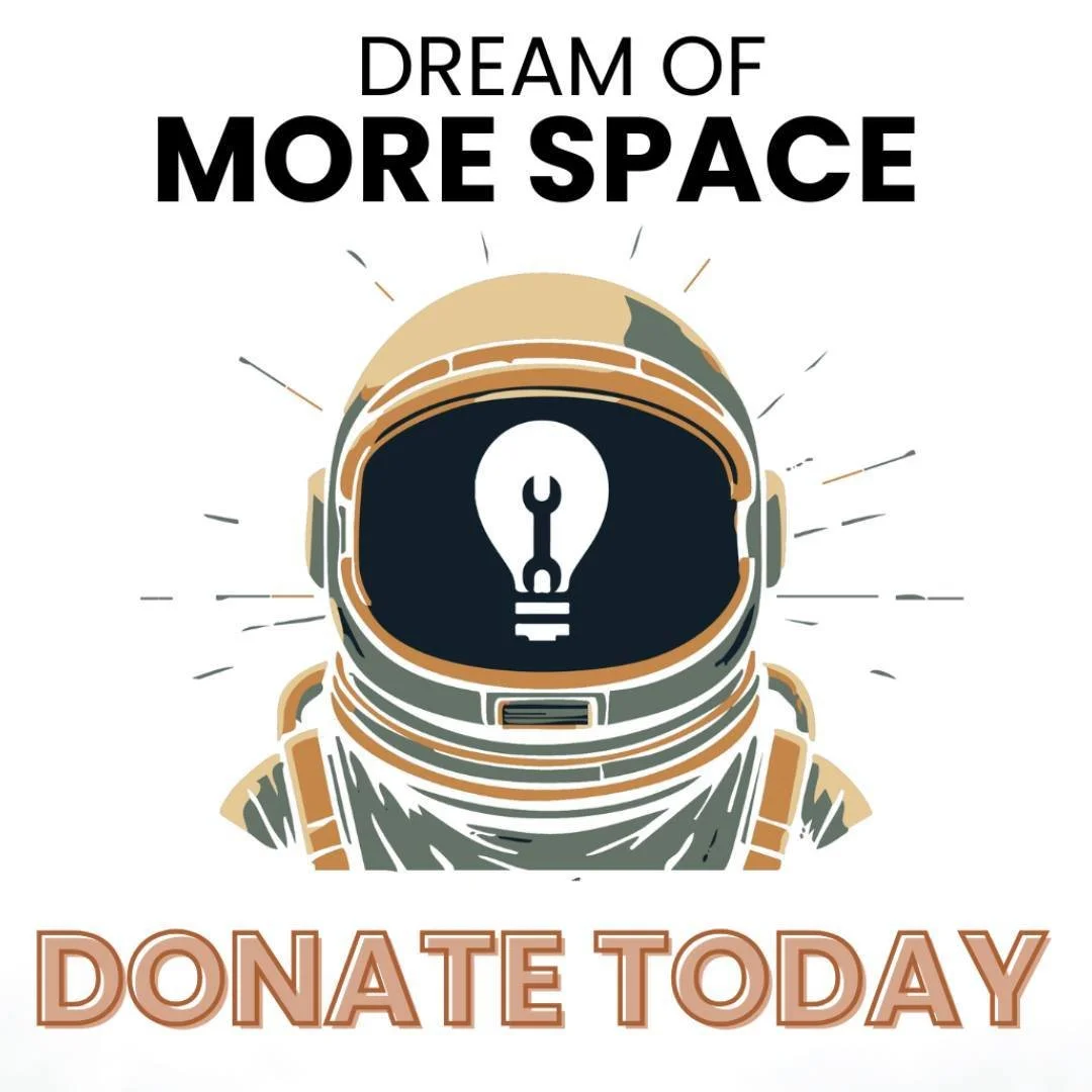 Happy Giving Tuesday! We have big and exciting news&hellip; WE&rsquo;RE EXPANDING OUR MAKER UNIVERSE! 
With your support this giving season, the Roundhouse will expand to new creative frontiers (1,100 sq ft next door and a loft space) for even more c