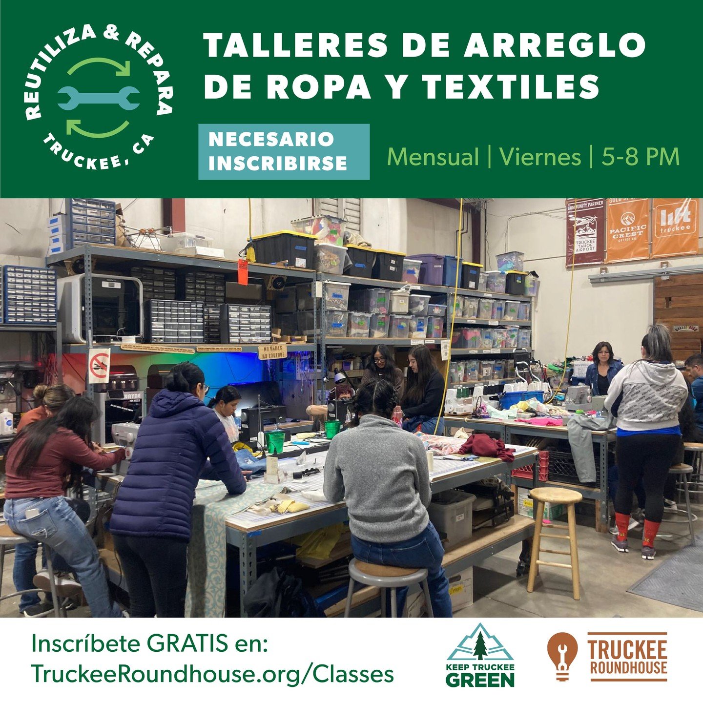 &iexcl;Acomp&aacute;&ntilde;anos este viernes 27 de febrero a un taller gratuito de reparaci&oacute;n de ropa, completamente en espa&ntilde;ol! Aprender&aacute;s t&eacute;cnicas de costura sencillas y pr&aacute;cticas, como remendar agujeros, reparar