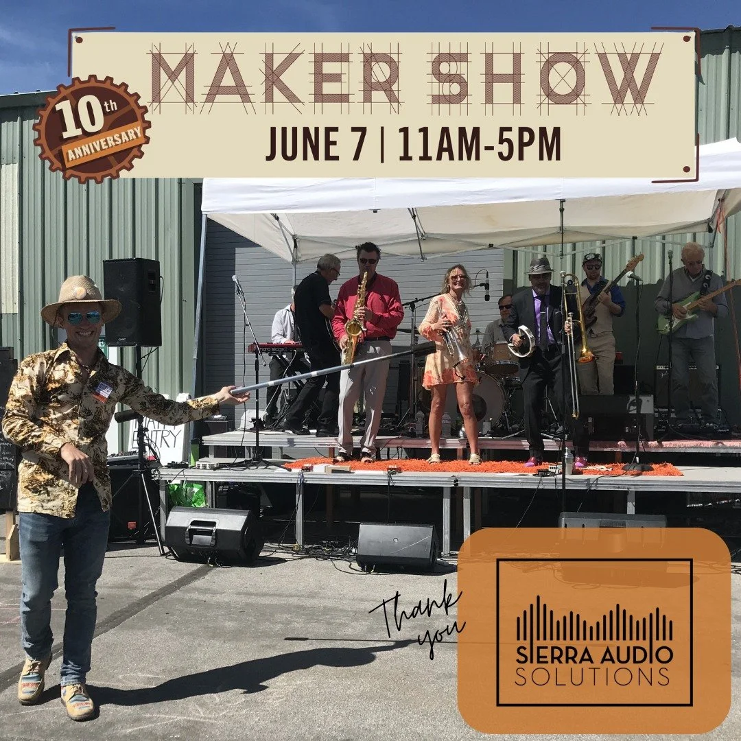 A sincere thank you to Sierra Audio Solutions and Peter Kowalczyk for generously supporting the Maker Show this year. We are beyond excited to enjoy live music at the event on June 7th!

@Sierra_Audio_Solutions &rsquo; contribution is helping us crea