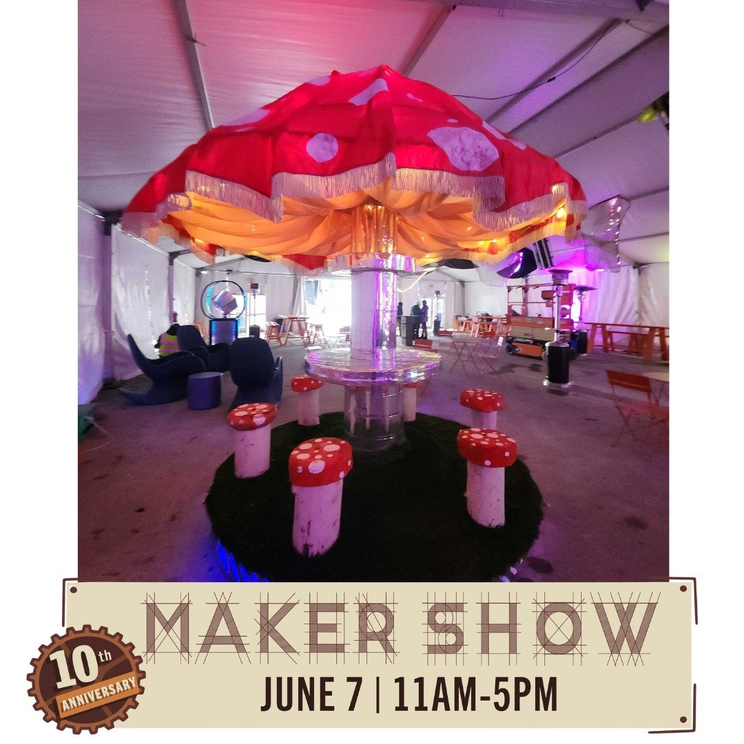 ✨ Get ready to step inside the Disco Mushroom at the 10th annual Maker Show on June 7! ✨

Created by @alpine_artists_collective and one of our very own Maker Show volunteers, Alyssa Oliveira, this large-scale interactive installation is a glowing cel