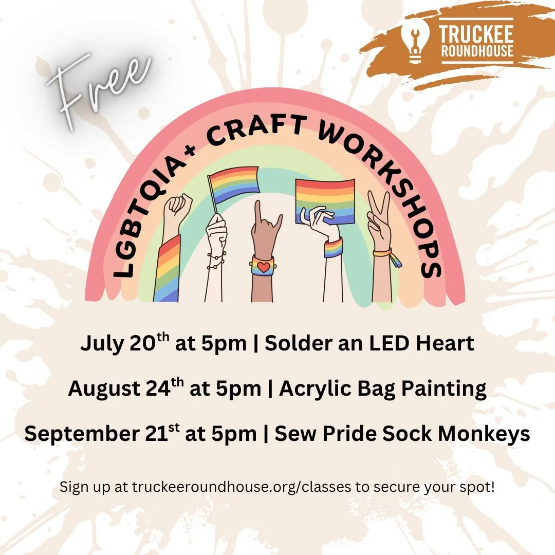 Join us at one of our FREE monthly LGBTQIA+ Craft Workshops! Next up - Solder an LED Heart on July 20th at 5pm. Celebrate creativity and love while learning a new skill in our next LGBTQIA+ workshop. Learn the basics of soldering from our friend, Bri