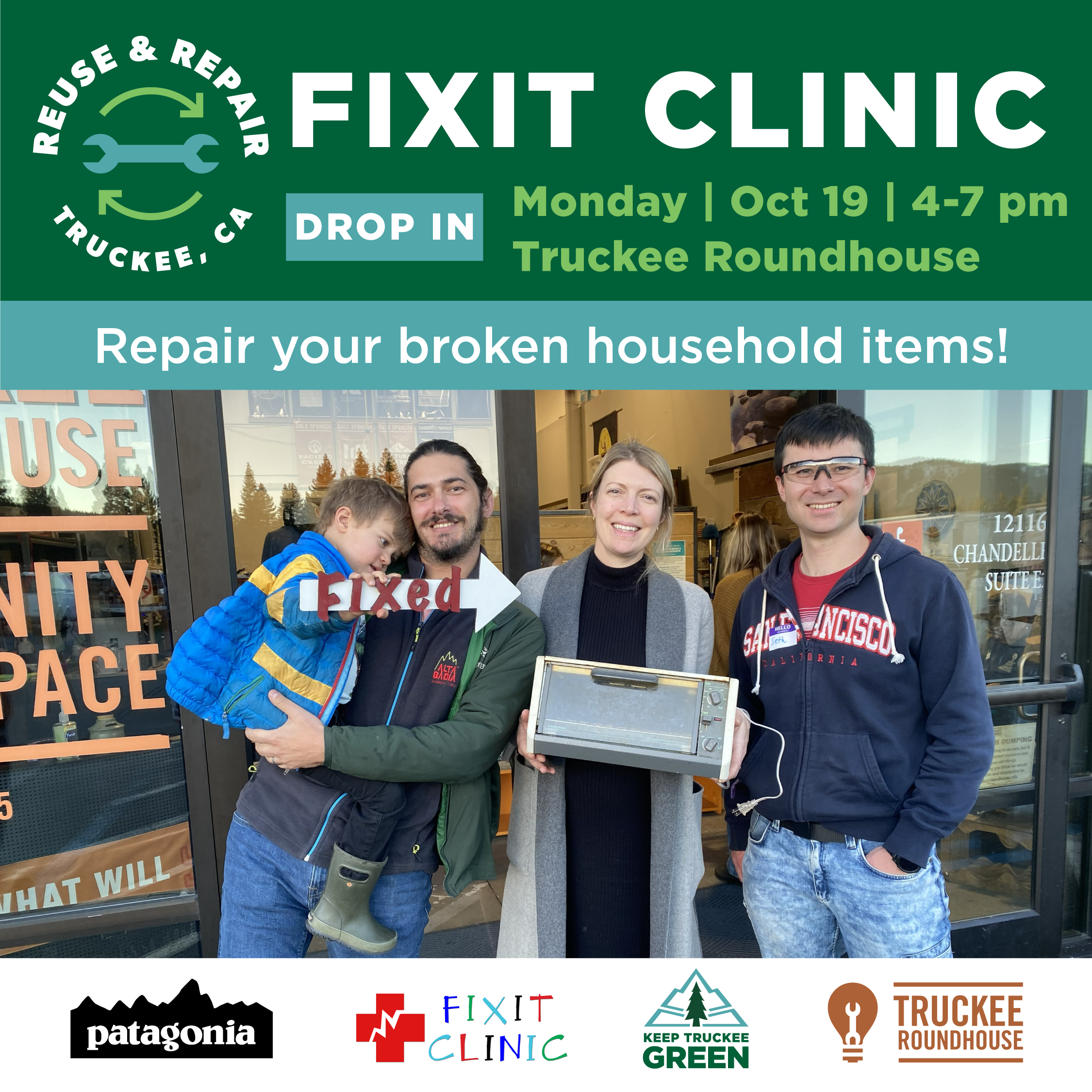 Join the REPAIR REVOLUTION at the Fixit Clinic October 19th