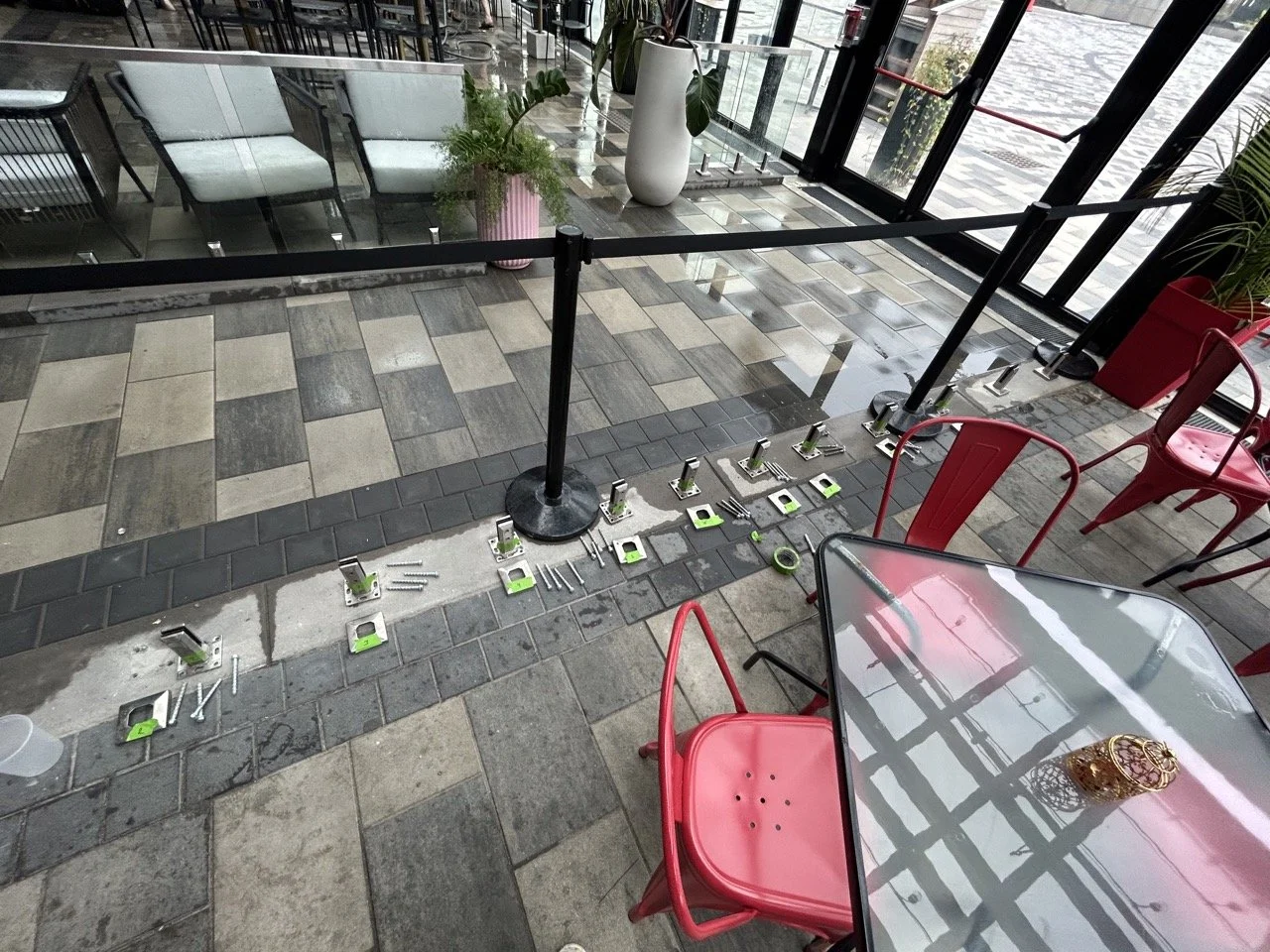 Commercial railing install in Saint Johnb