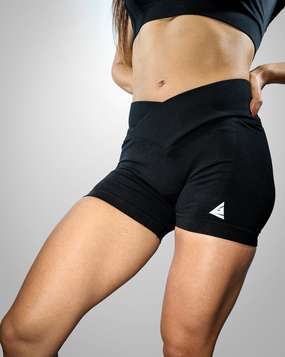 Black V-Waist Shorts — Leaner & Meaner