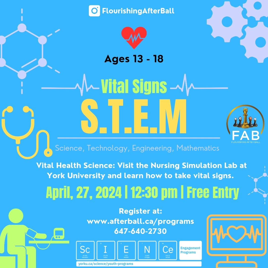 Our final York U x F.A.B. STEM program is here and we have saved the best for last. Come and tour a state of the art Nursing Simulation Lab and learn the science behind vital signs with hands on practice. The link is in our bio and as always this pro