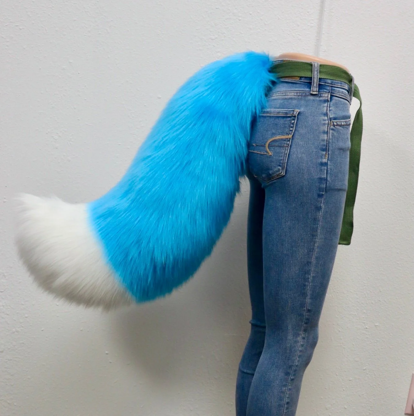 Large Blue Teal Green Wolf Fox  Canine Fursuit Cosplay Tail Male Fox Furry Costume - Etsy main image 3