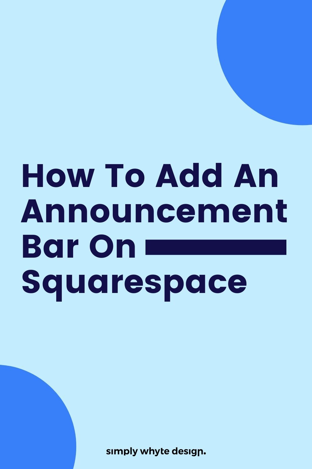 how to add an announcement bar on squarespace