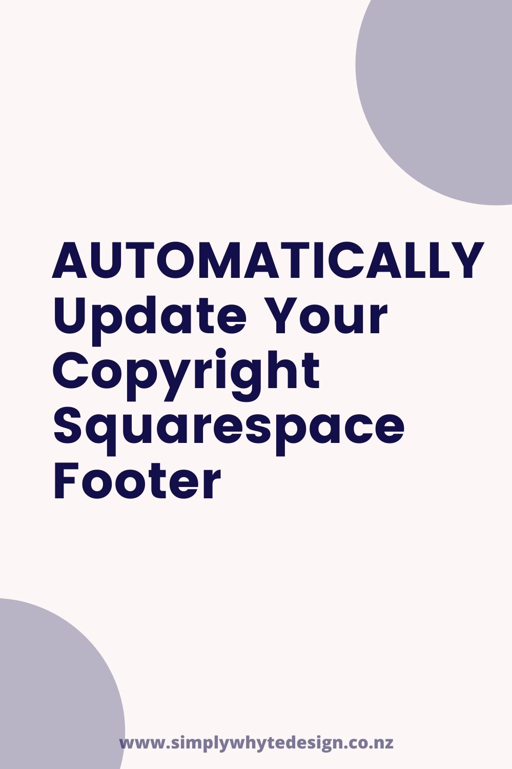 how to automatically update your copywrite year in squarespace