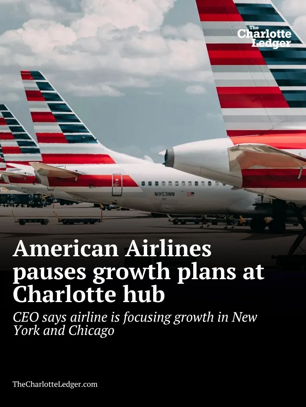 While American expands in Chicago, Dallas, Miami, Philadelphia and Phoenix, Charlotte Douglas isn’t part of the airline’s near-term growth strategy. CEO Robert Isom said the company is “taking a little bit of a break” in Charl