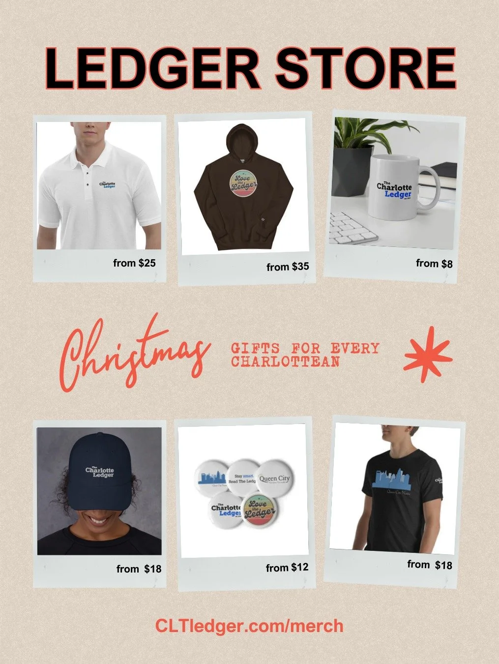The holidays are getting close! 🎁✨ Have you checked out The Ledger Store? We&rsquo;ve got gifts for every Charlottean &mdash; cozy sweatshirts, mugs, stickers and so much more. Shop now at the link in our bio!

#LedgerStore #CharlotteMerch #CLTStyle