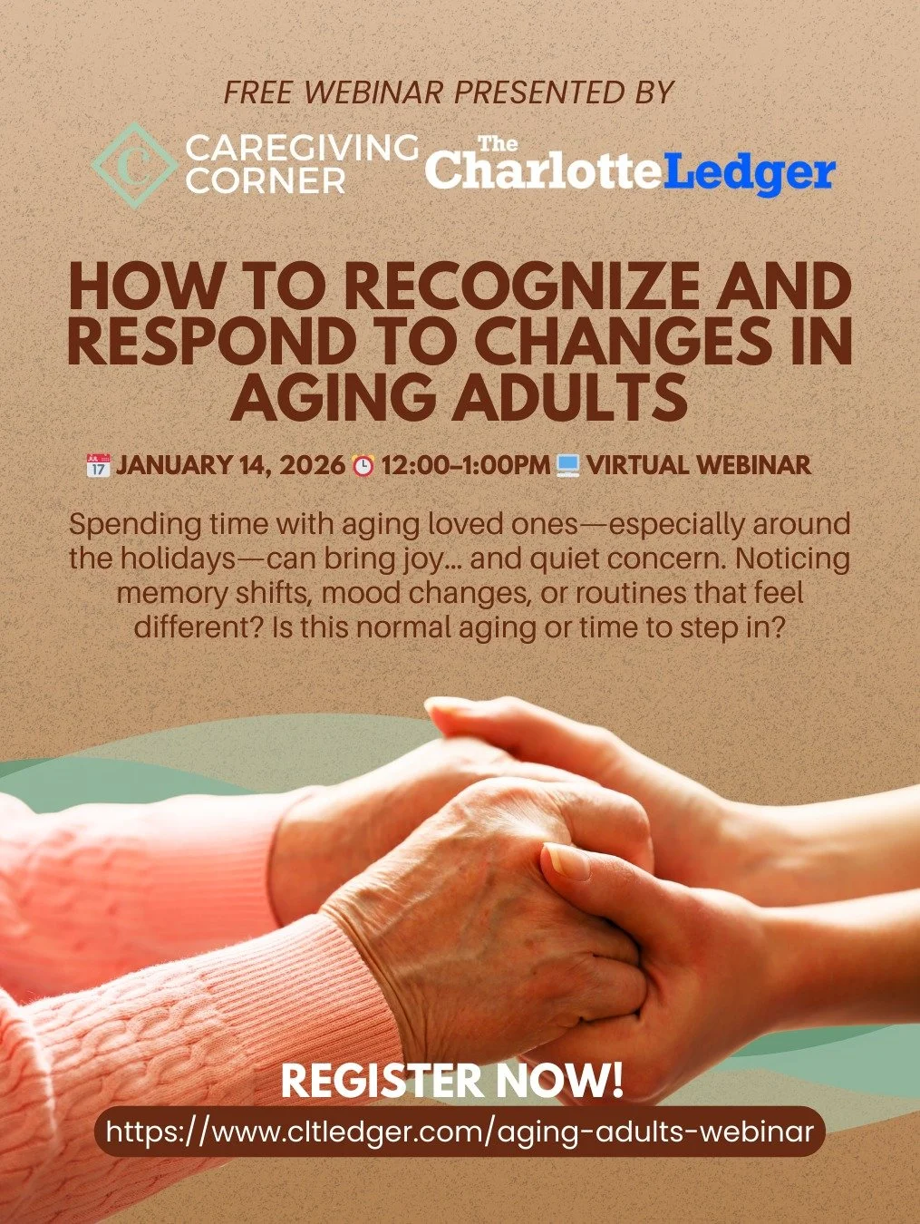 Do you have an aging loved one in your life? Join our FREE expert-led webinar with Jennifer Szakaly from Caregiving Corner to learn how to:

 🧠 Spot normal aging vs. changes that need attention
 💛 Know when extra support can improve safety, indepen