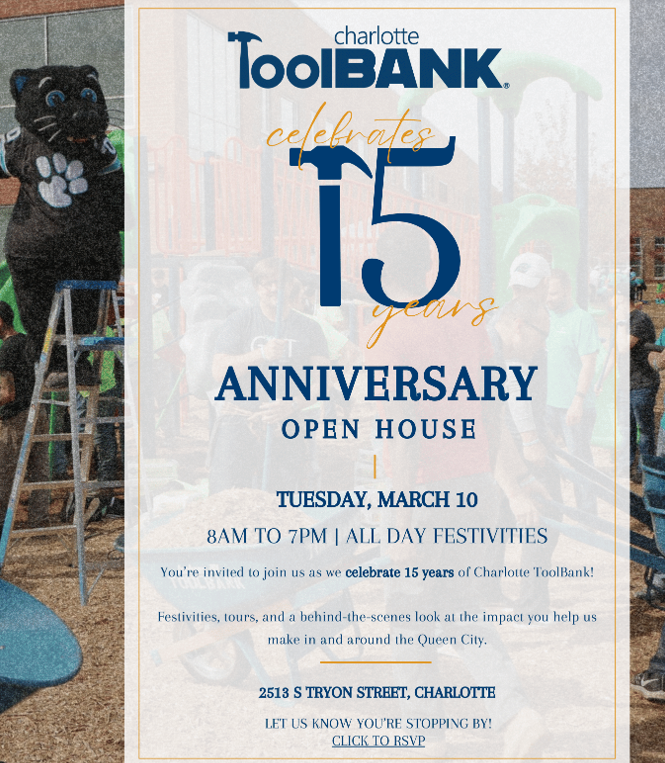 ToolBank Charlotte- Anniversary Open House