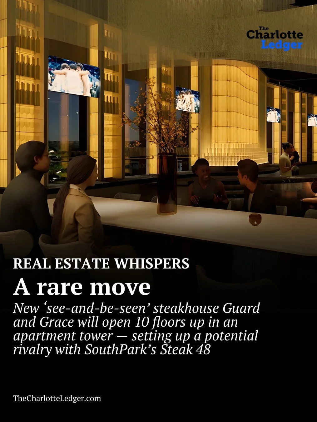 Guard and Grace is set to open this fall inside the Vivian apartment tower &mdash; bringing Wagyu tomahawks, seafood towers and skyline views that could rival SouthPark favorite Steak 48. With its location near Bank of America Stadium and Spectrum Ce