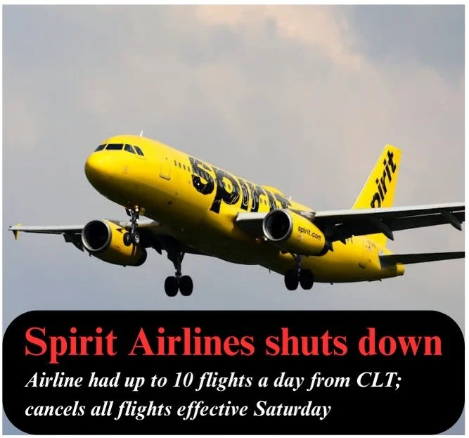 ✈️ Spirit Airlines is canceling all its flights for good starting Saturday as it shuts the company while in bankruptcy.

According to a notice on its website posted early Saturday, all flights are canceled effective immediately and passengers should 