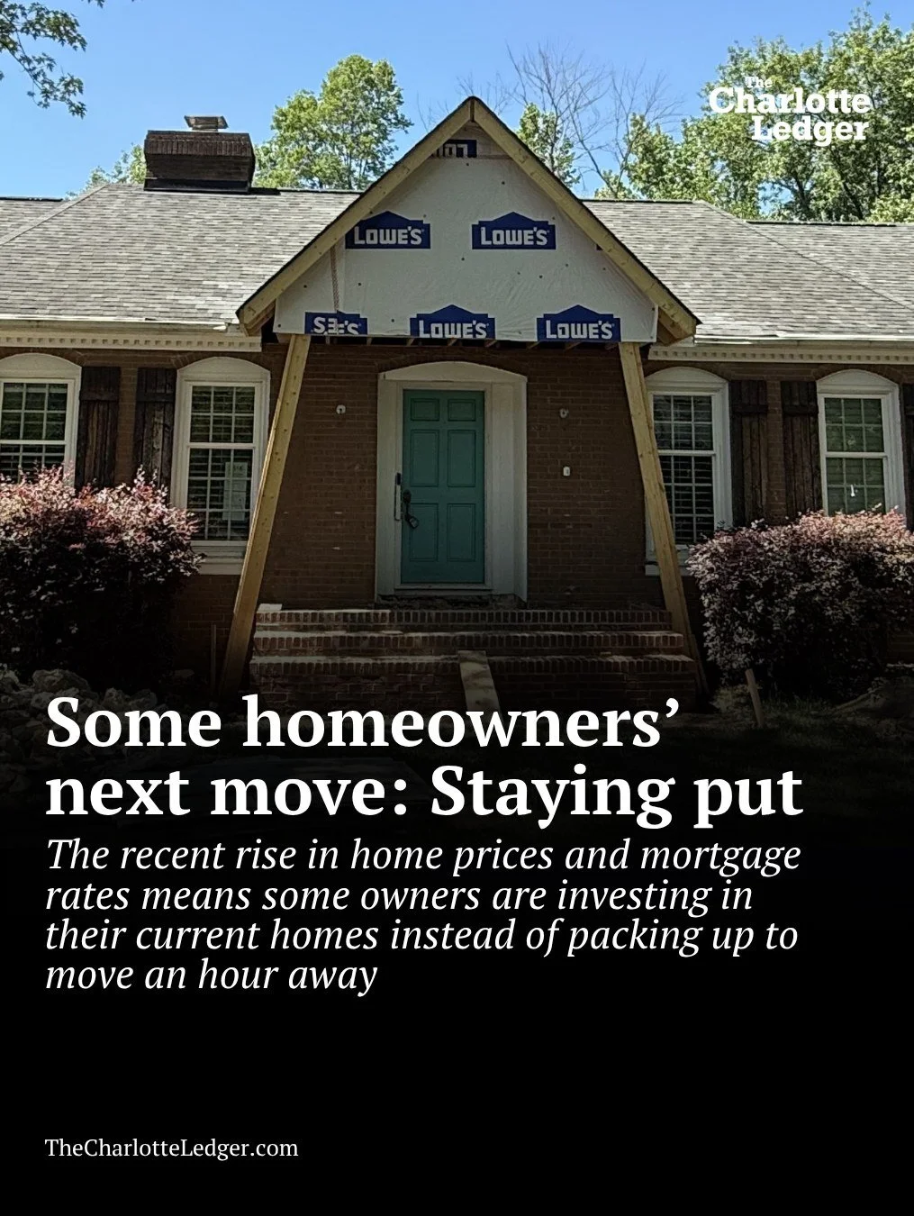 Charlotte&rsquo;s housing market has seen median sales prices jump a massive 43% since 2020, making it incredibly tough for buyers to relocate without giving up prime locations or low mortgage rates. Instead, more residents are taking out home equity