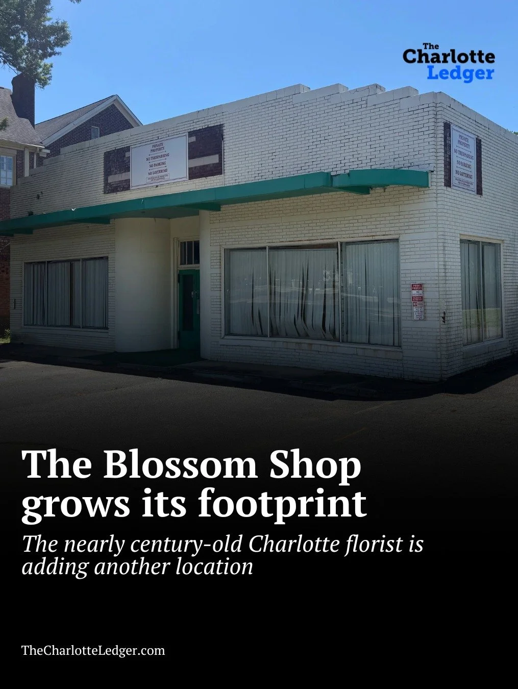 The Blossom Shop, which has been serving Charlotte for nearly a century, is planning a new location in Dilworth after purchasing the former Long's Dry Cleaning building on East Morehead Street.

The historic 1939 building will be preserved and renova