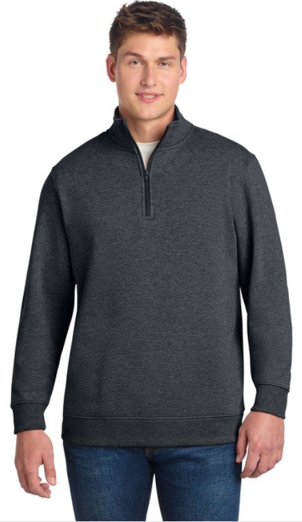 Mens Sport Tek Quarter Zip Sweatshirt Graphite Heather ST253.jpg