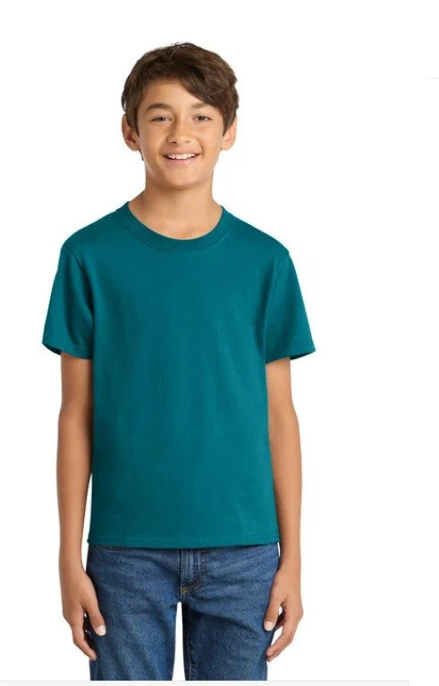 Port & Co Youth Core Short Sleeve PC54Y Teal .jpg