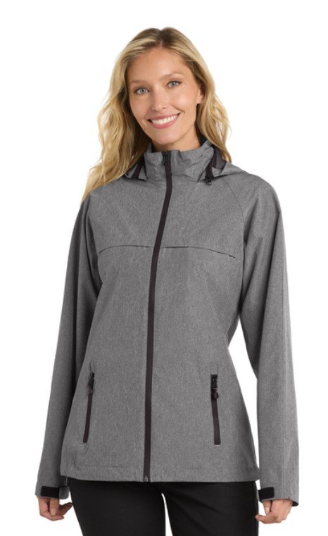 Port Auth. Women's Waterproof Jacket L333 Dark Grey Heather.jpg