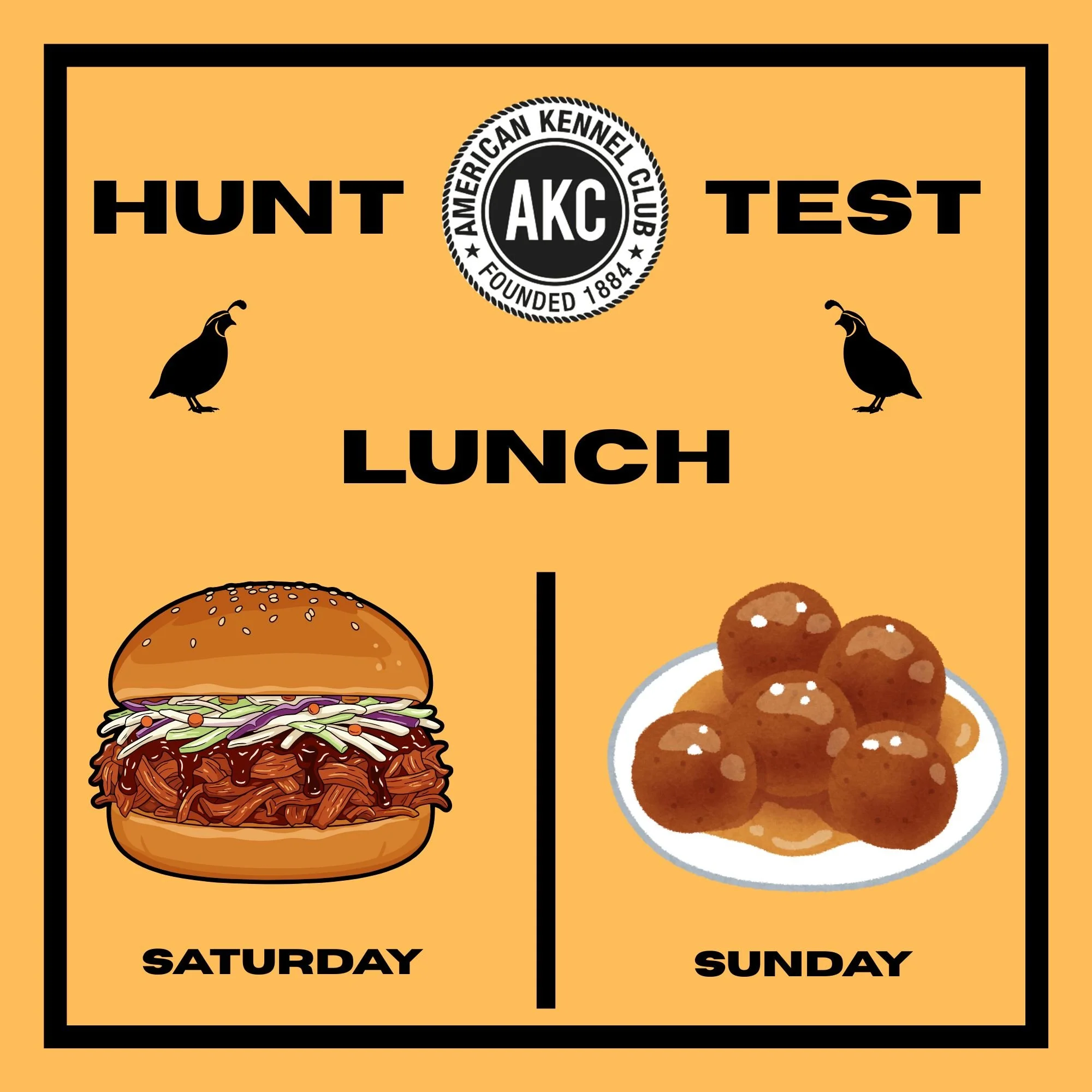 AKC Hunt Test Lunch