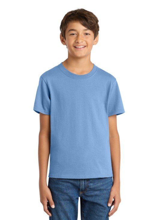 Port & Co Youth Core Short Sleeve PC54Y Carolina Blue .jpg