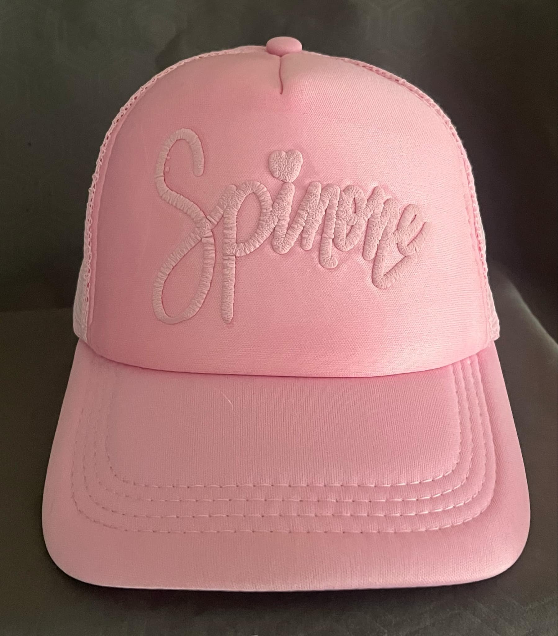 Hat, Light Pink with Spinone Script.jpg