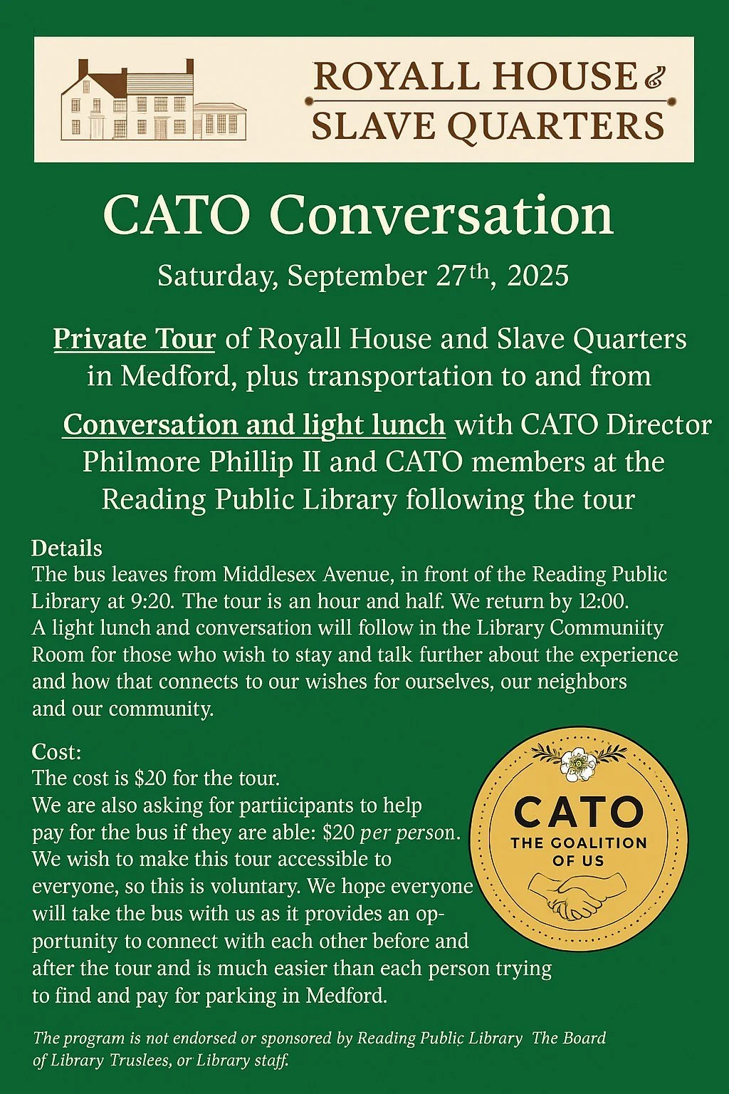 CATO Conversation: Tour & Community Dialogue