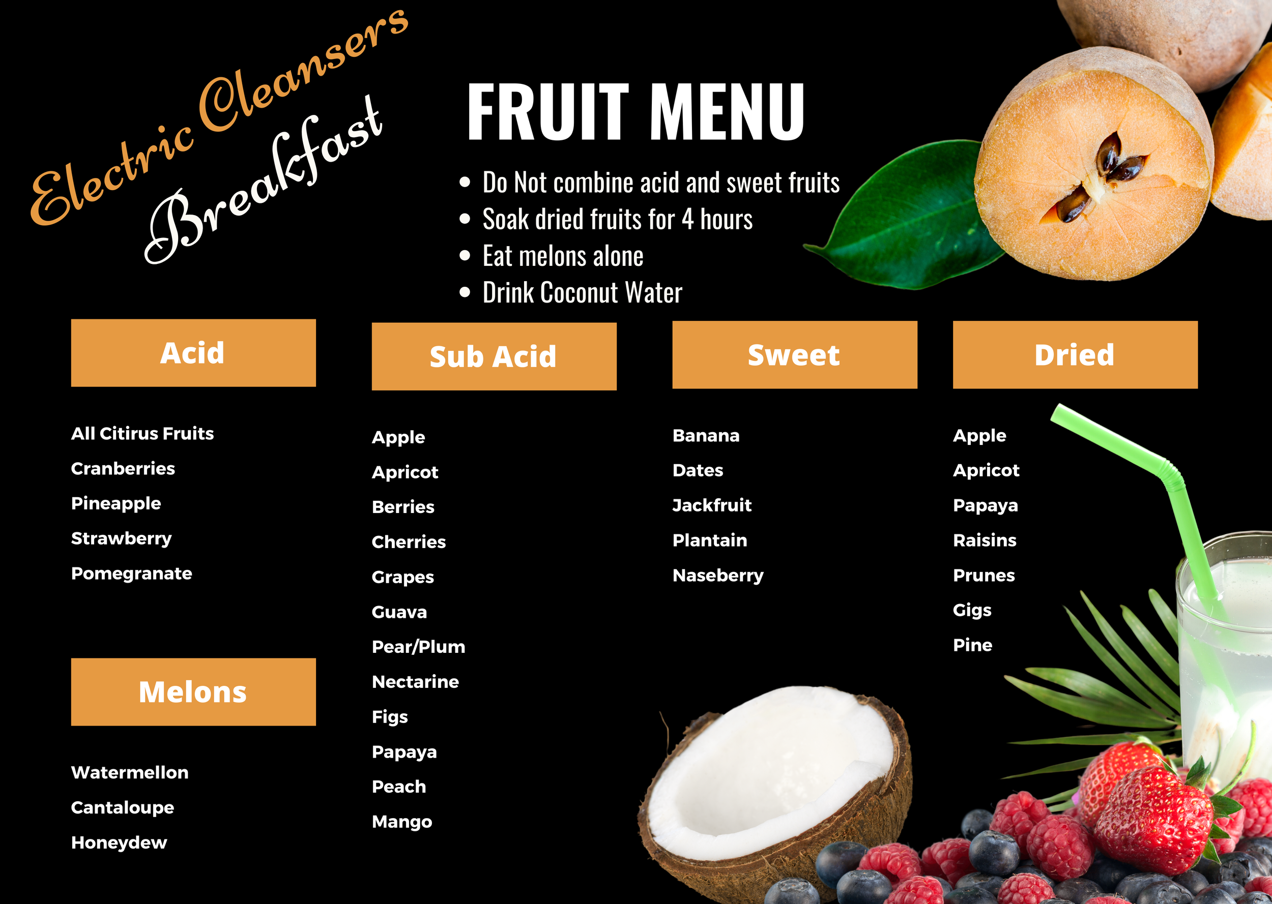 FRUIT MENU: Electric Cleansers for the Morning