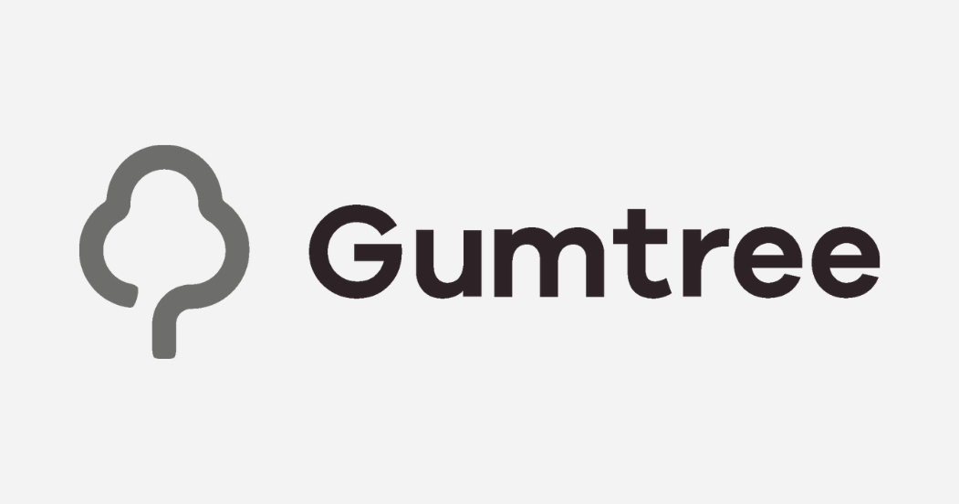 Gumtree logo with a stylized tree icon and the word 'Gumtree' in black text
