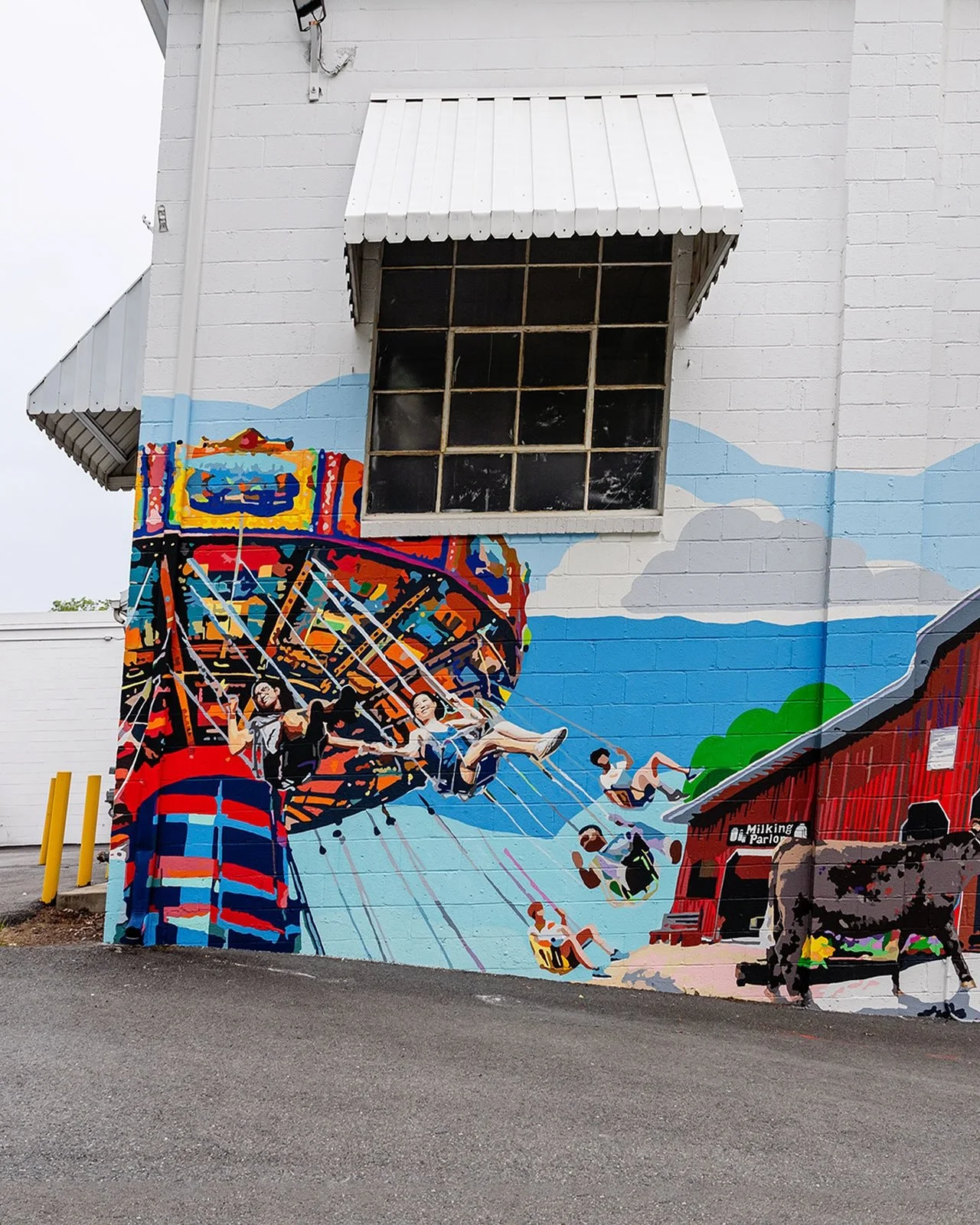 Scroll along with us across the completed #MoCoFair Mural!

At 127 feet wide, this mural was simply too big to capture in one shot, so we stitched it together so you can journey the full length with us. Painted over the course of a year, the design t