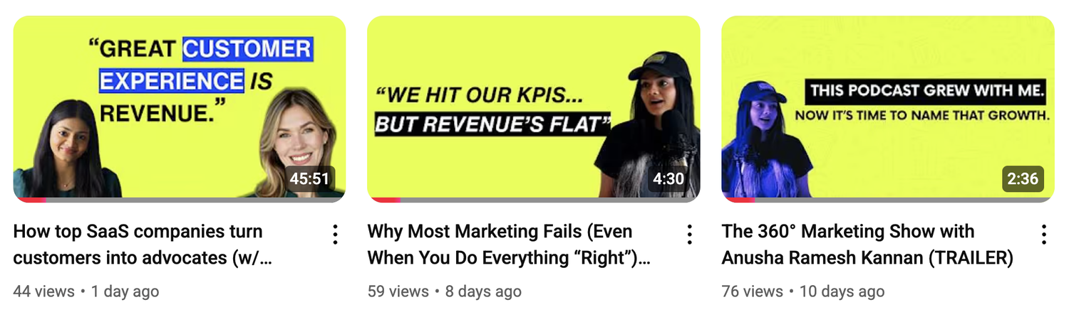 Episodes after rebrand