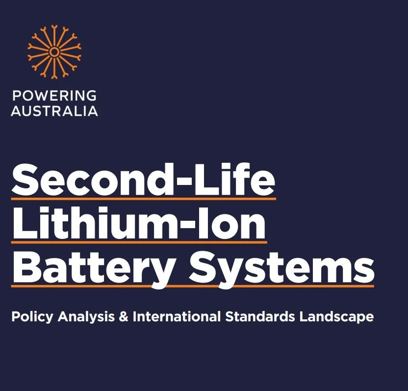 Image and link to report Second-Life Lithium-Ion Battery Systems - Policy analysis and international standards landscape