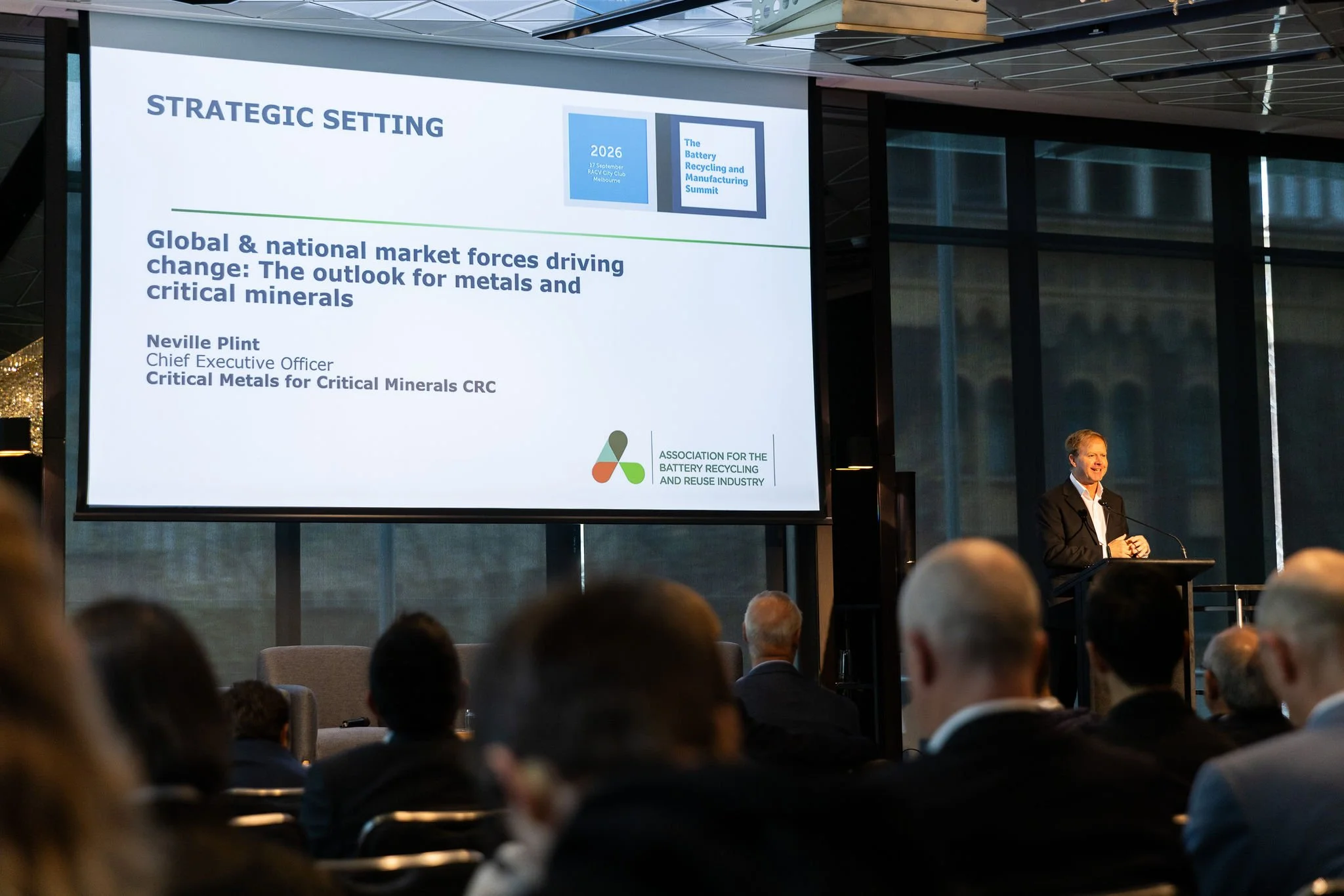 Neville Plint spoke on the market forces driving change at the 2026 Battery Summit.