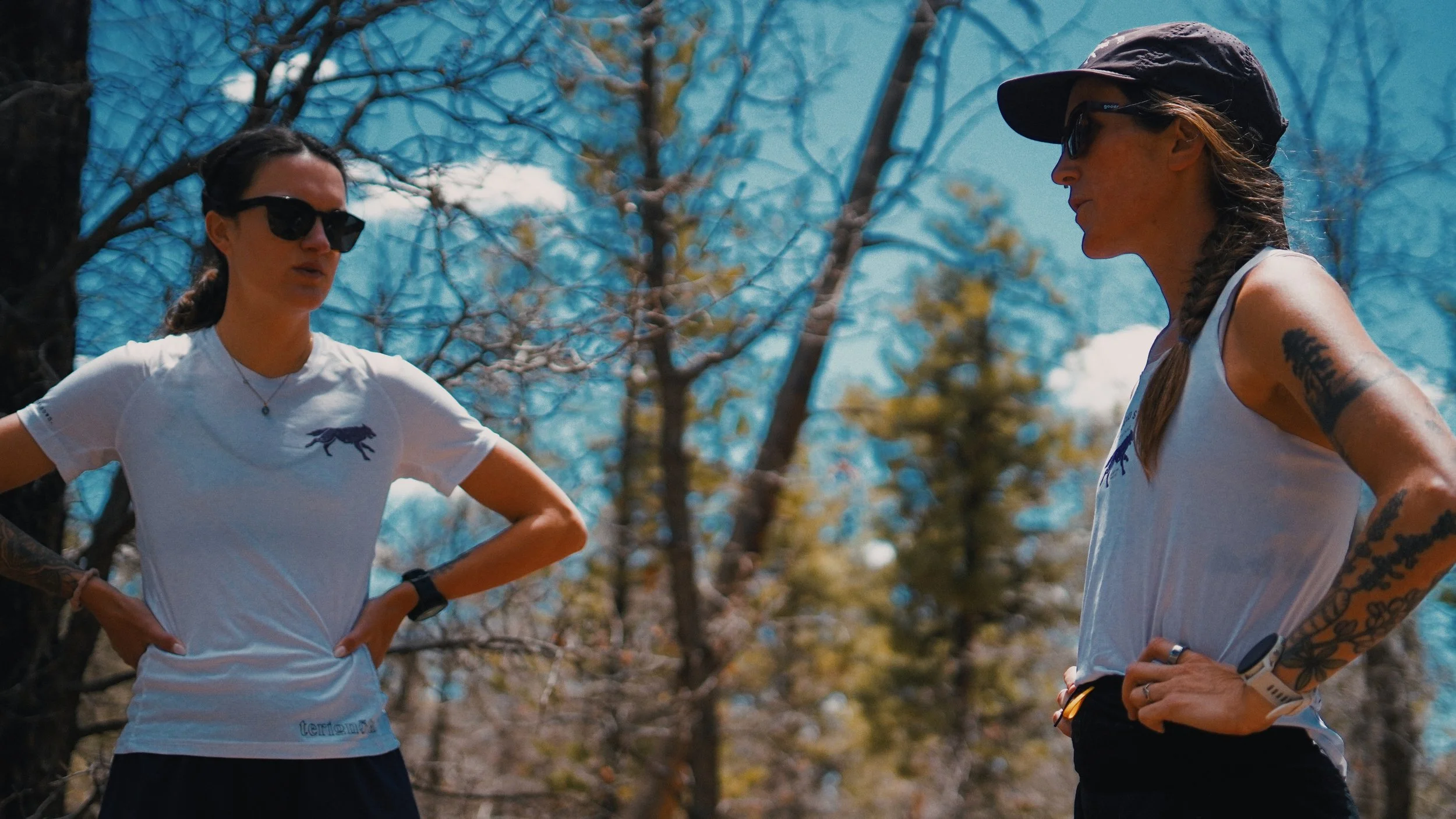 Two of our coaches getting ready for a running session.