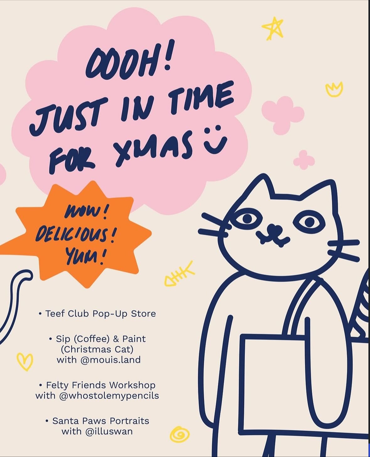 🎨 Workshops &amp; Events at Say Cheese! 🐱

Next month, our friends at @saycheese_footscray are hosting a fun line-up of creative cat-themed workshops and portraits!

✨ Paint &amp; Sip: Christmas Cat Edition
With @mouis.land &ndash; 22 &amp; 23 Nov
