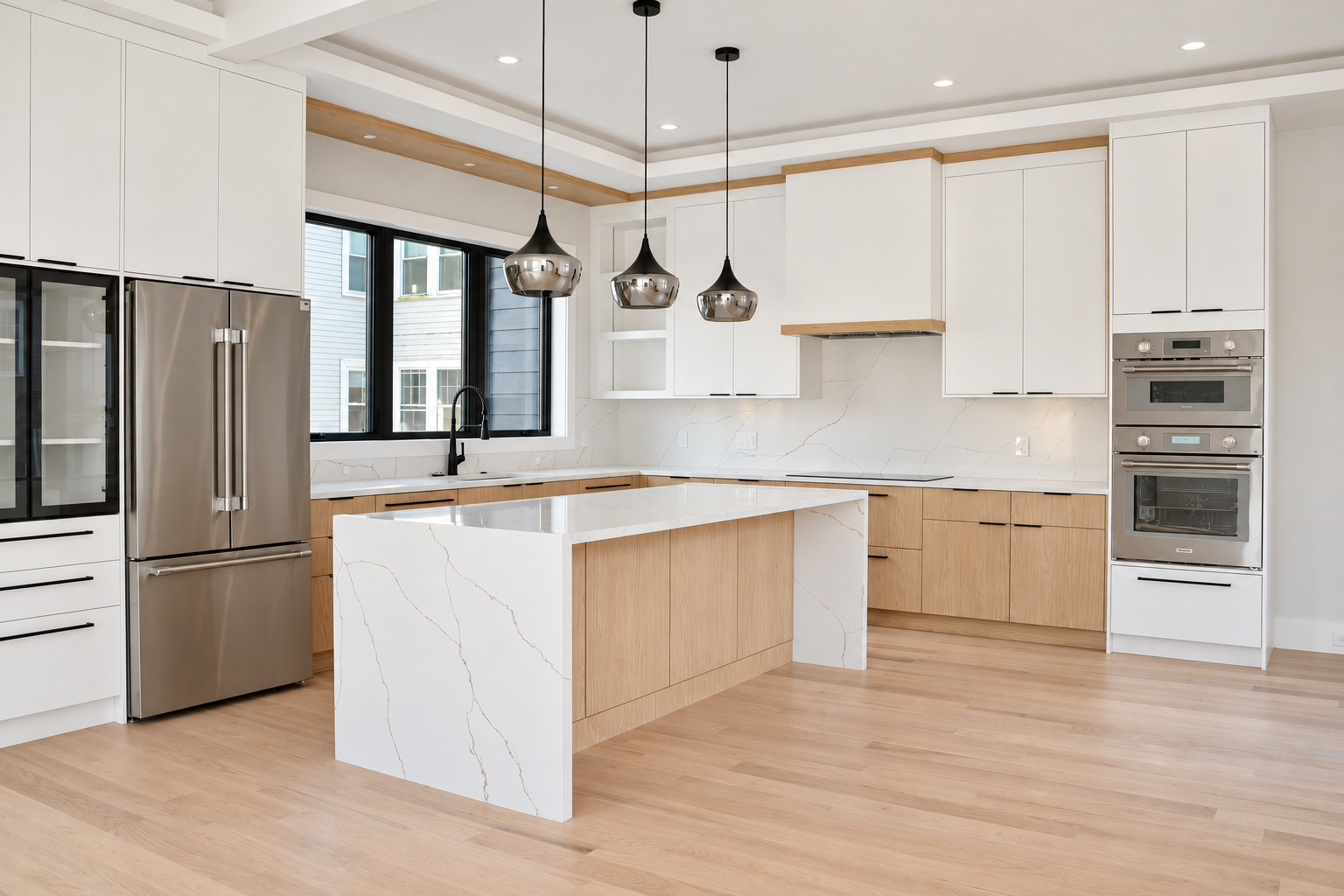 kitchen Luminous Oak Kitchen with Waterfall Island-1.png