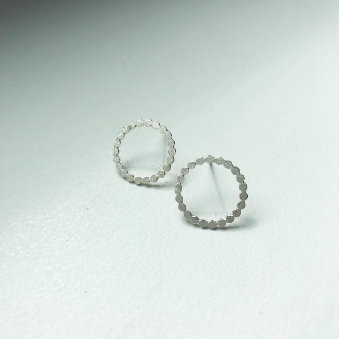 Daisy silver earrings